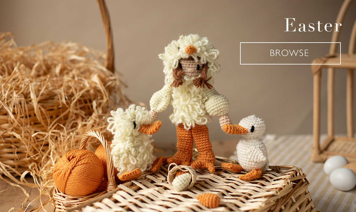 Easter crochet patterns chick doll baby birds toft